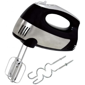 Nasco HM825S 300 Watts Hand Mixer Silver and Black Design