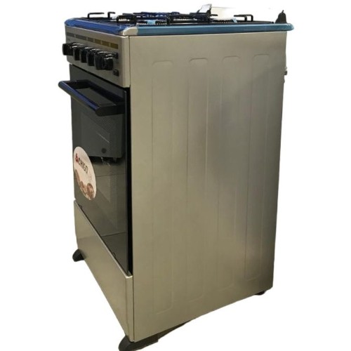 Chigo F5402-ILG-IS 4 Burner 50x50 Stove with Oven and Grill - Silver