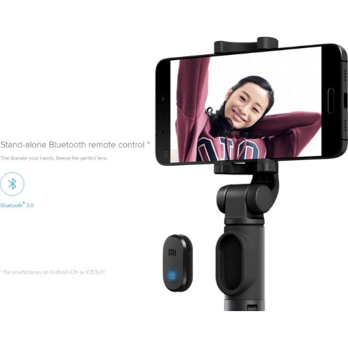 Mi Selfie Stick Tripod with Bluetooth remote - Black